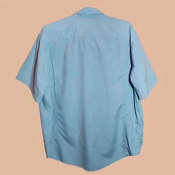 C.E. Schmidt Workwear Blue Short Sleeve Collared Shirt - Size XL Lightweight Top - Picture 2 of 4